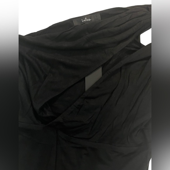 Lulus Women’s size XS Chic Black One Shoulder Cutout Thong Bodysuit NWOT - Picture 3 of 4